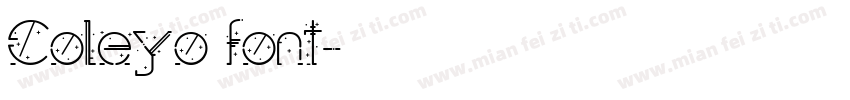 Coleyo font字体转换